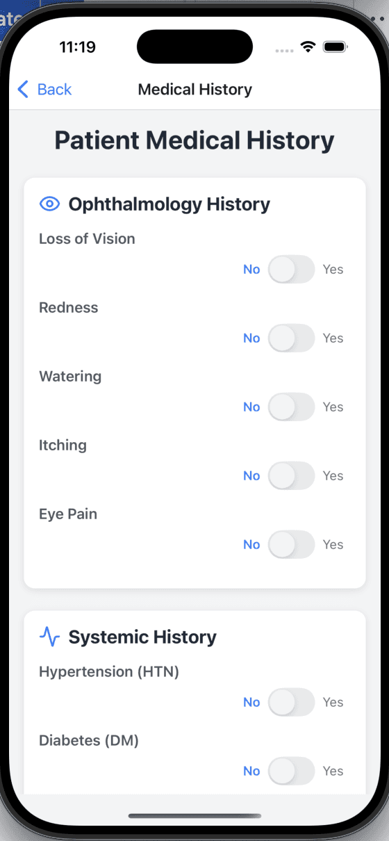 Patient Medical History Form
