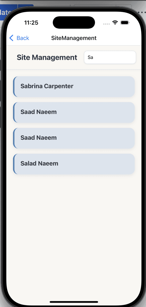 Site Management Page