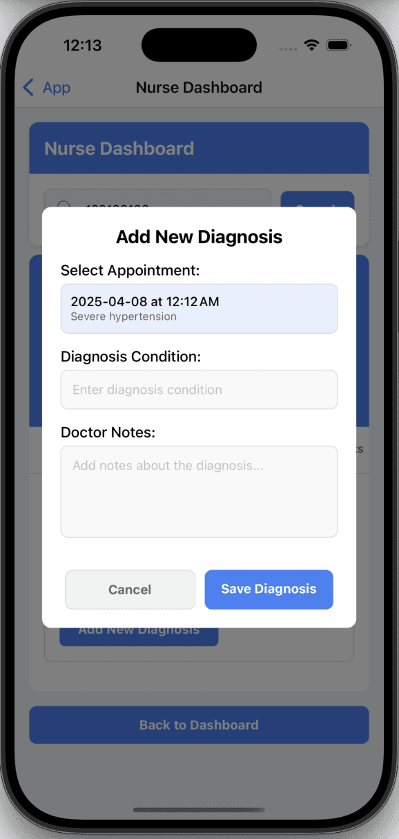 Adding New Diagnosis