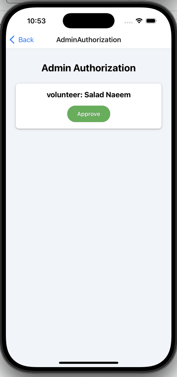 Admin Authorization - Pending Approval