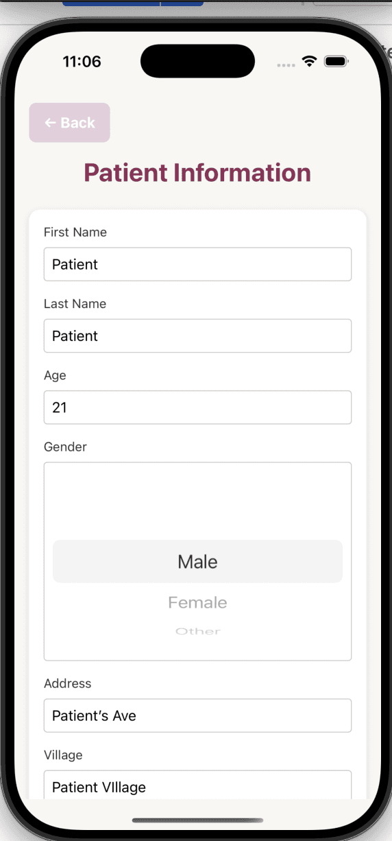 Basic Patient Information Form